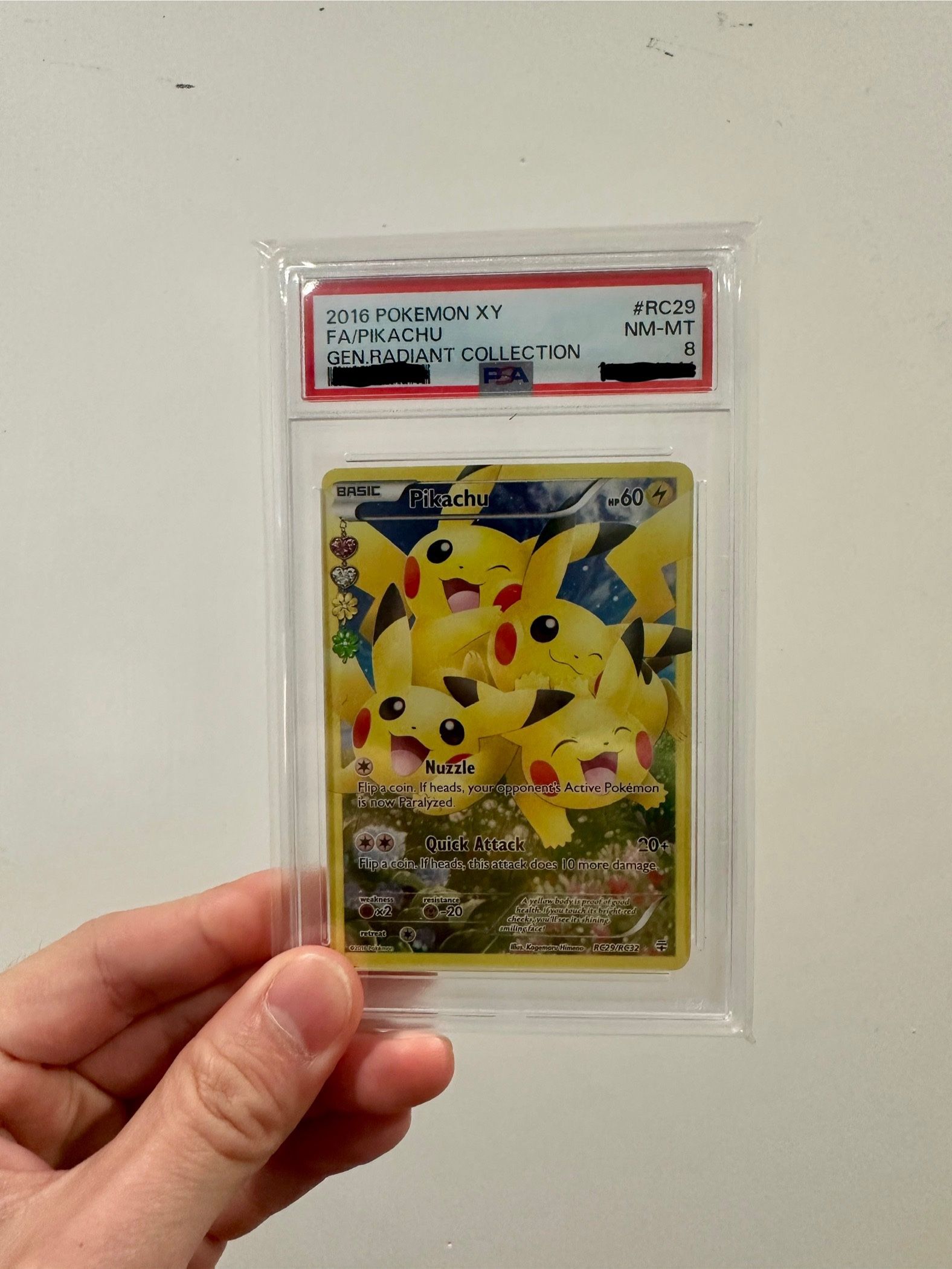 Pikachu RC29 Radiant Collection - PSA 8
