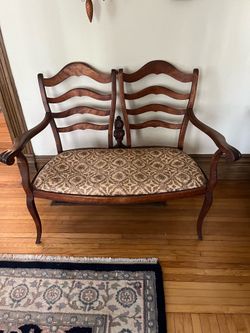 Antique Settee (ladder-back wooden bench) **Moving Sale**