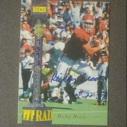 1994 Signature Rookies Rickey Brady Oklahoma Autograph /7750 Rookie RC Football