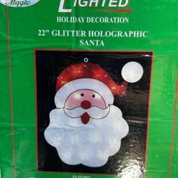 NEW 22” Lighted Santa 