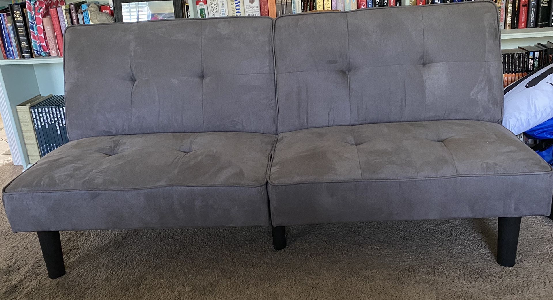 Mainstays tufted gray futon