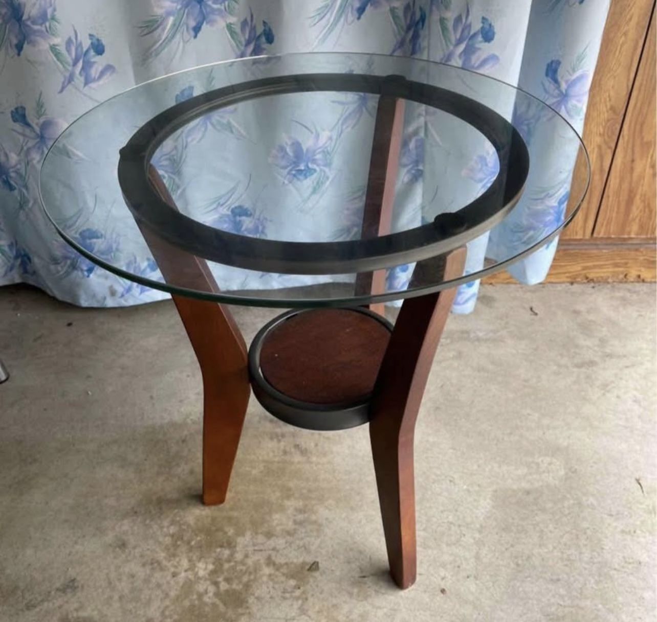 Glass Top End Table / Side Table