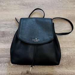 Kate Spade Leather Flap Backpack