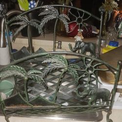 Metal Magaizine Etc Stand Has Elephants Etc 10 Firm Look My Post Alot Item