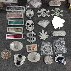 y2k rindstone belt buckles