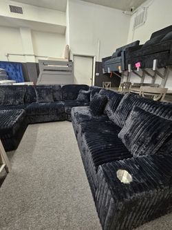 Oversize Corduroy Sectional Couch