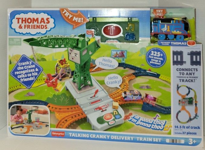 Thomas & Friends Motorized Train Set Talking Cranky