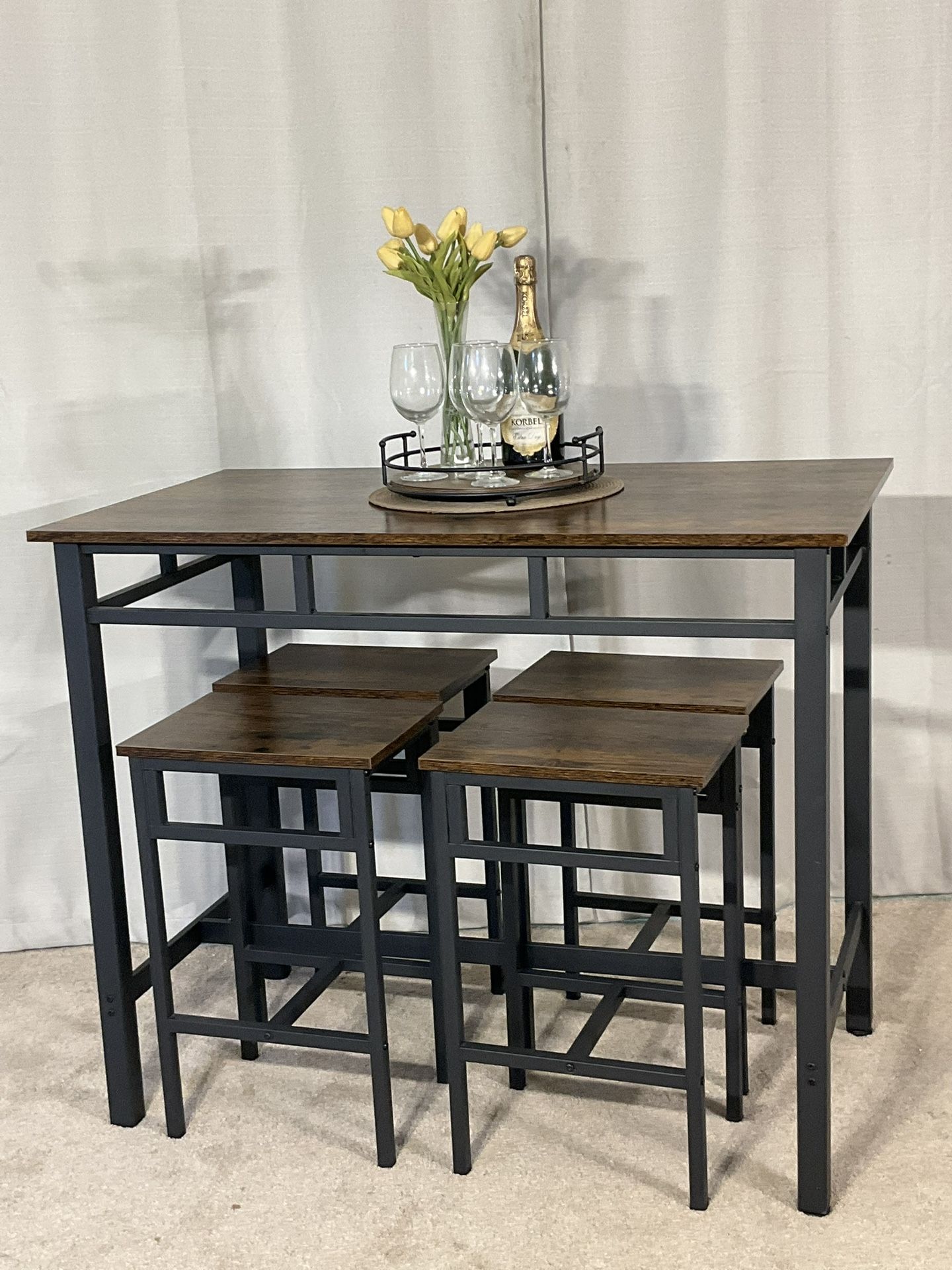 Rustic Industrial Breakfast Bar LIKE NEW!