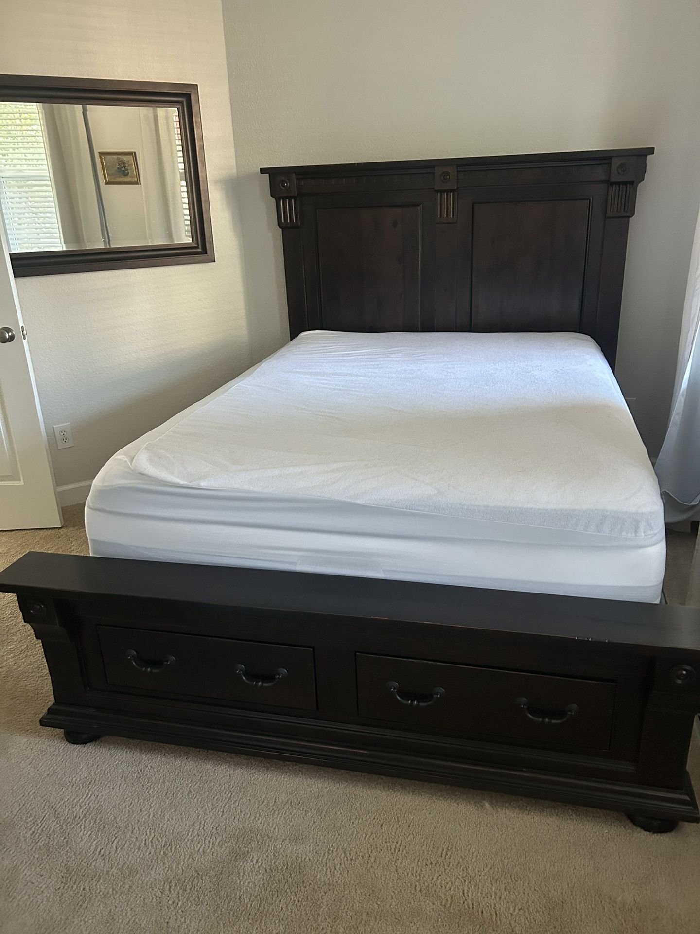 Queen Bed Frame With Mattress And Mirror