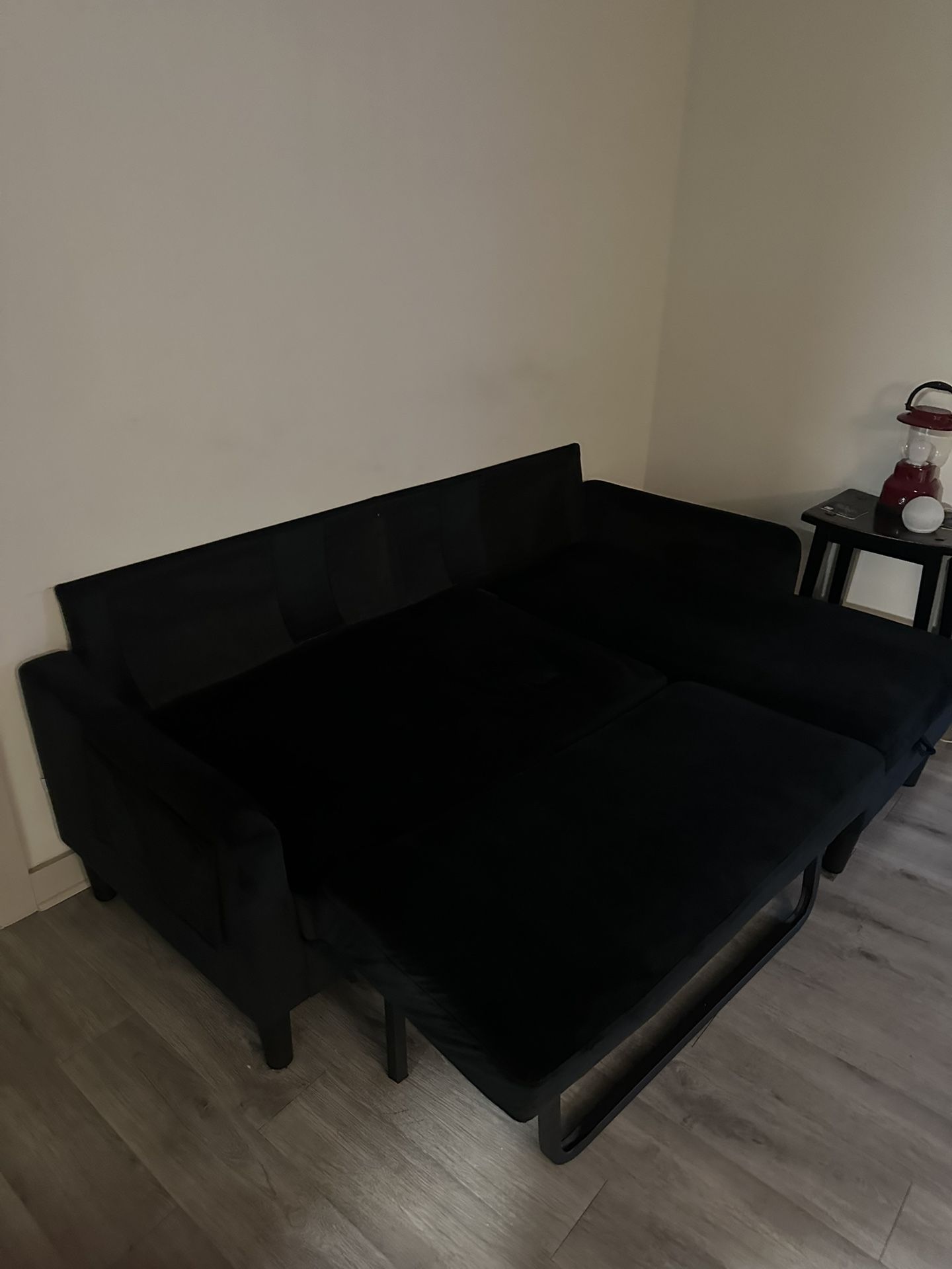 microfiber couch /futon with hidden storage 