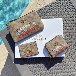 Coach Peanuts Collection  Wallet 3 Set 