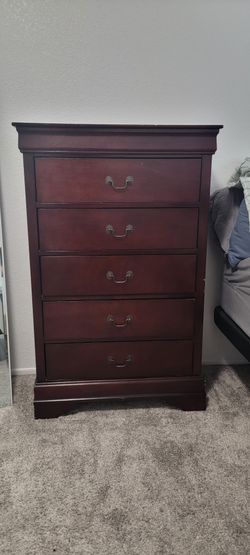 Bedroom furniture set (3 piece) Dark Cherry Finish