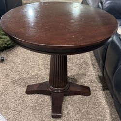 Round Wooden Side Table