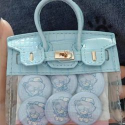 Mini Clear PVC Handbag Key Chains Bag Coin Purse Airpod cases