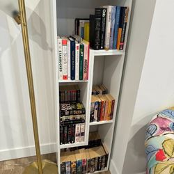 White TV Stand Bookshelf