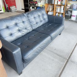 Altonbury Leather Sofa Blue