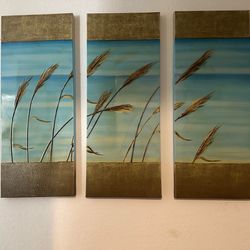 3-Panel Hanging Wall Art—Wheat, BEST OFFER