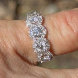 Dazzling Custom Heavyweight 14k Solid White Gold Diamond Ring~1.5 Carats