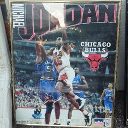 16×20 Poster featuring Michael Jordan during his time with the Chicago Bulls. 