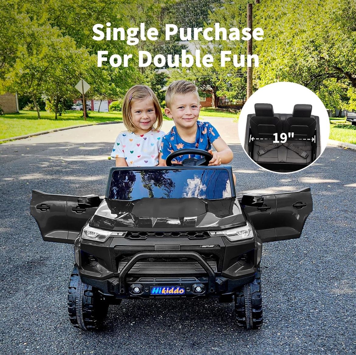 10Ah Ride on Toy for Big Kids, 4WD 2 Seater Electric SUV Kids
