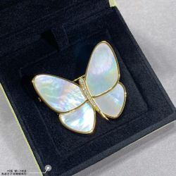 Van Cleef & Arpels White Mother-of-Pearl Butterfly Brooch