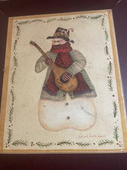 Snowman Playing the Mandolin
