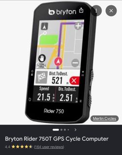 Bryton Rider 750T GPS Cycle Computer