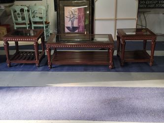Matching 3-Piece Living Room Table Set (Coffee & End Tables)