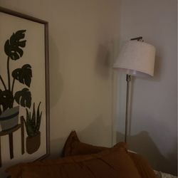 Gold finish floor lamp