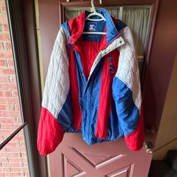 90’s Vintage Starter Kansas Jayhawks Full Zip hooded Jacket XXL