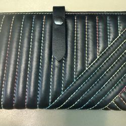 Kurt Geiger London Rainbow Stripe Leather Bifold Wallet