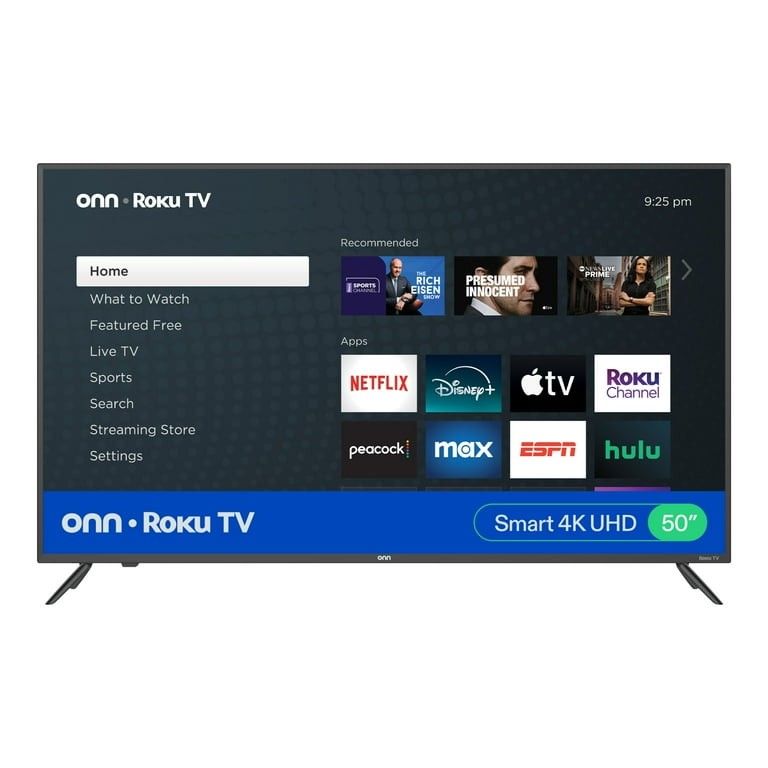 Onn 50" 4K UHD Roku TV Black