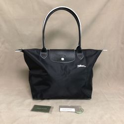 Longchamp Le Pliage 70th Anniversary  Tote Bag size large Black