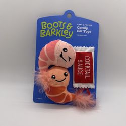 Boots & Barkley Pink Shrimp Catnip Toys NWT Fun Novelty Cute Cat Play Distract