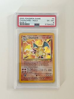 Pokemon Charizard PSA 6 - Base Set 2 Holo (2000) Cert Verified