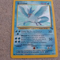 Holographic  1995  Articuno Pokemon Cards 
