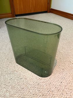 Lovely green, slim trash can