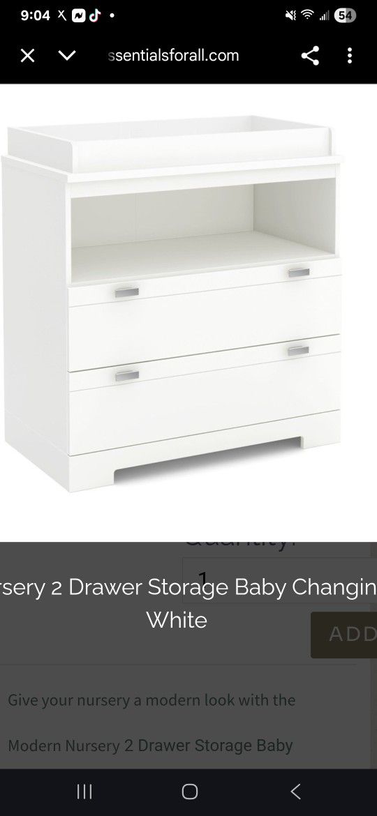 Delta Children Perry 3 Drawer Dresser with Changing Top and Interlocking Drawers, Bianca White