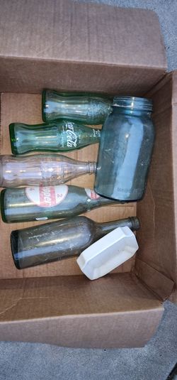 Vintage Antique Bottles And Jar Collection 