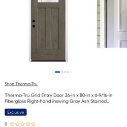36” Exterior Fiberglass Entry Door – Therma-Tru (Prehung)