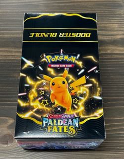 pokemon paldean fates booster bundle display