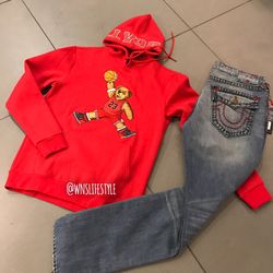 Jordan Bear GOAT Hoodie + True Religion Jeans
