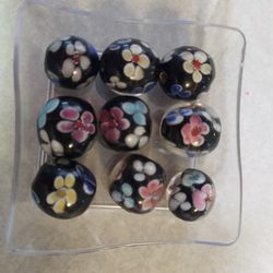 Flower Lampwork Beads.