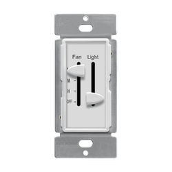 ENERLITES - 3Speed Control and LED Dimmer Slider, Single Pole - WHITE