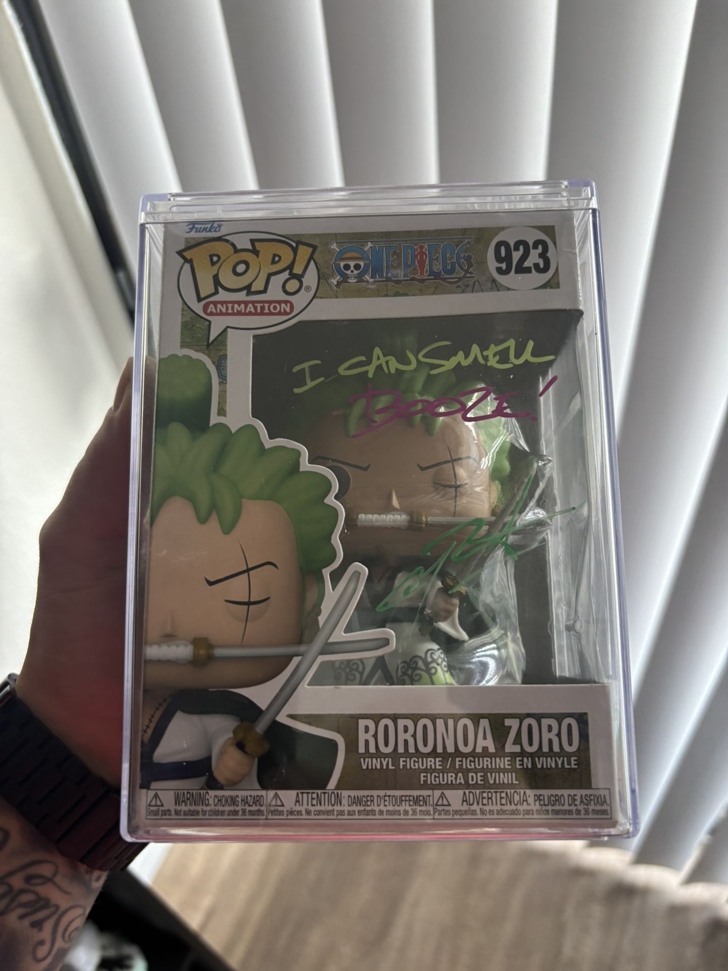Zoro One Piece Signed Funko Pop Autographed With No Cert From Anime Arizona One Piece Roronoa