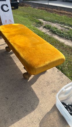Bench with gold feet
