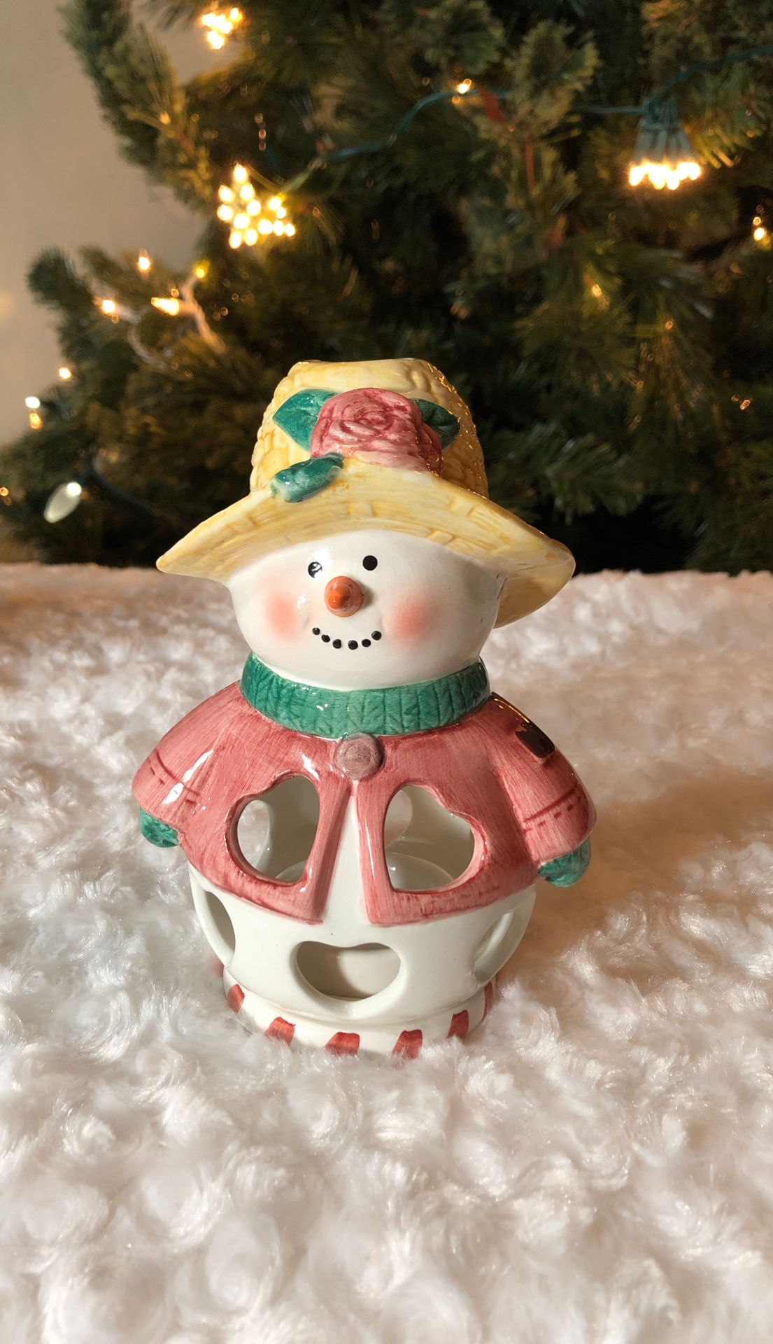 Snowman Friends Candle Holder