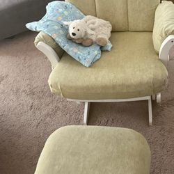 Glider Rocker Chair With Ottoman 
