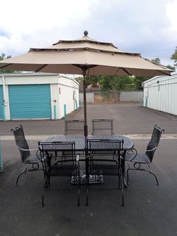 19 pieces wrought iron patio furniture set