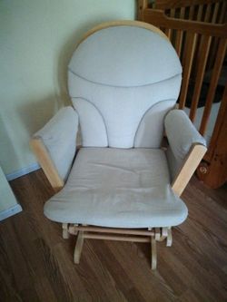 Gently Used Glider Nursery Rocking Chair and Ottoman